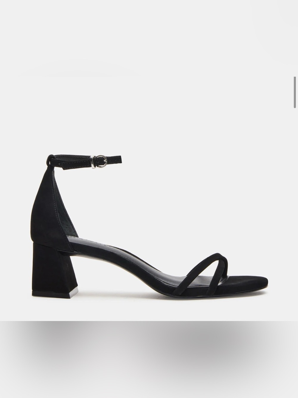 Steve Madden Black Strappy Ankle Block Heel Sandals